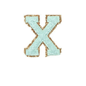 $16 Stoney Clover Lane Women's Sticker Patch - varsity Glitter Cotton candy “X”